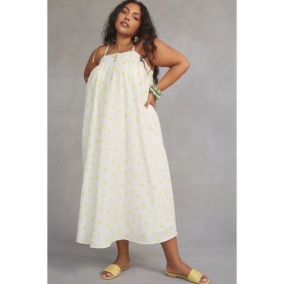 Anthropologie Whit Two Polka Dot Maxi Dress X-Large - Picture 1 of 10